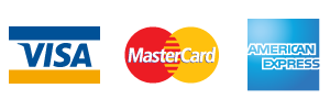 Visa Mastercard AMEX accepted